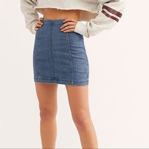Free People Modern Femme Denim Mini Skirt